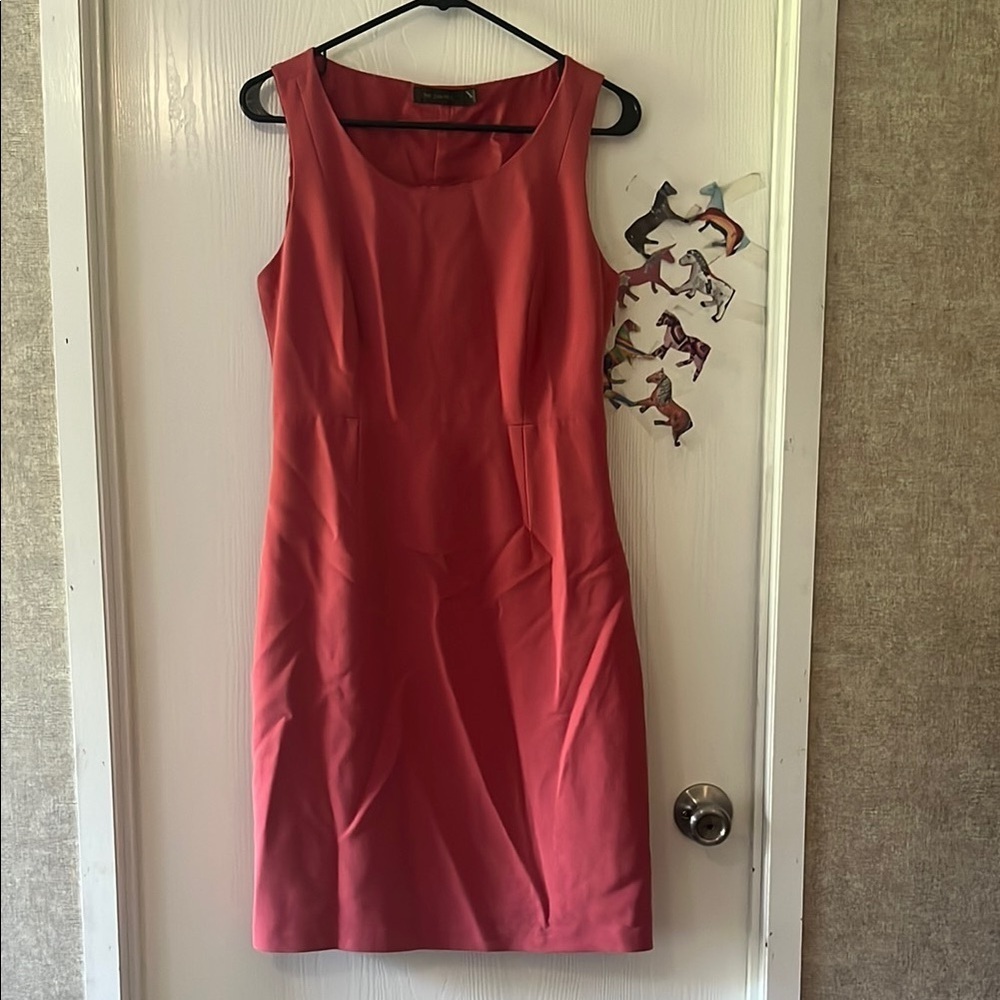 The Limited Red Sheath Midi Dress (Size 6)